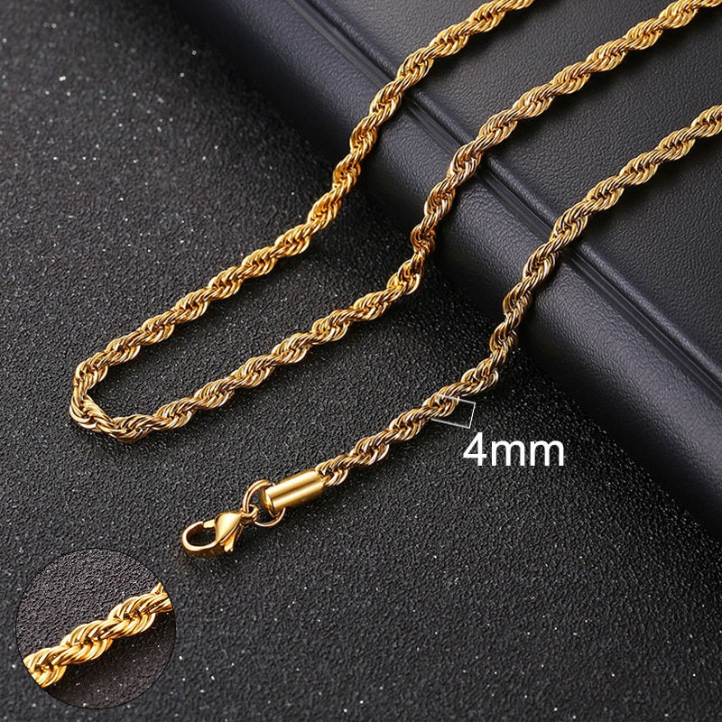 Thumbnail: Cuban Gold Link Necklace by Vnox