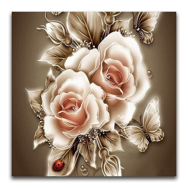 Thumbnail: Floral Brilliance: HOMFUN 5D DIY Diamond Painting Kit