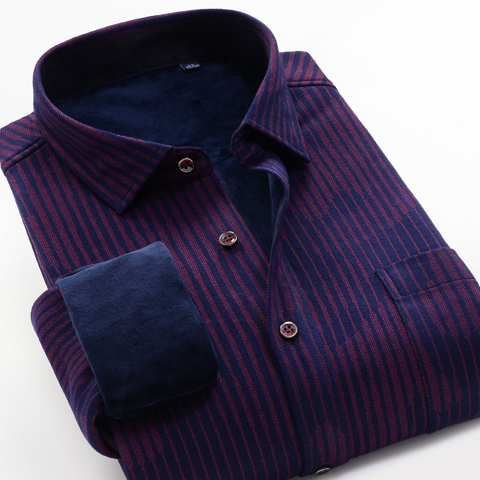 Thumbnail: "PlaidCharm: Winter Warm Men's Shirt