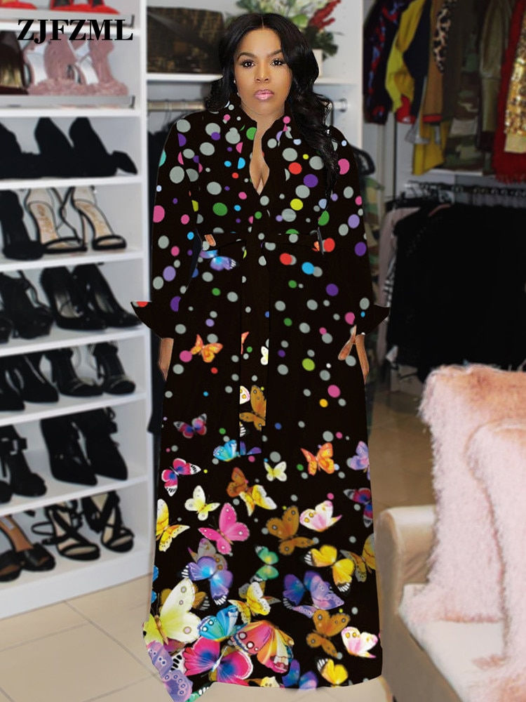 Thumbnail: Camouflage Chic: Spring Fall Maxi Shirt Dress
