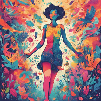 Colorful illustration of Being alive by Chady Elias