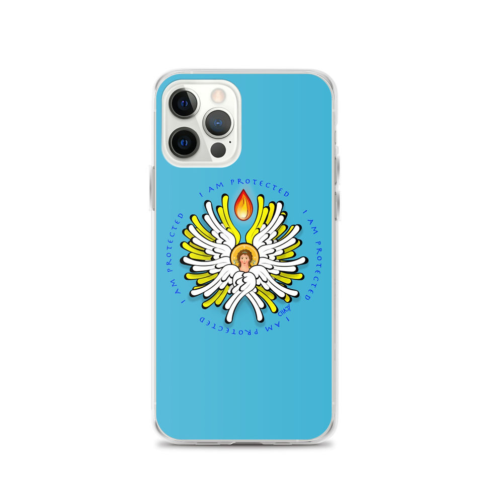 Miniature : Je suis protégé - Ange blanc - Coque et skin iPhone