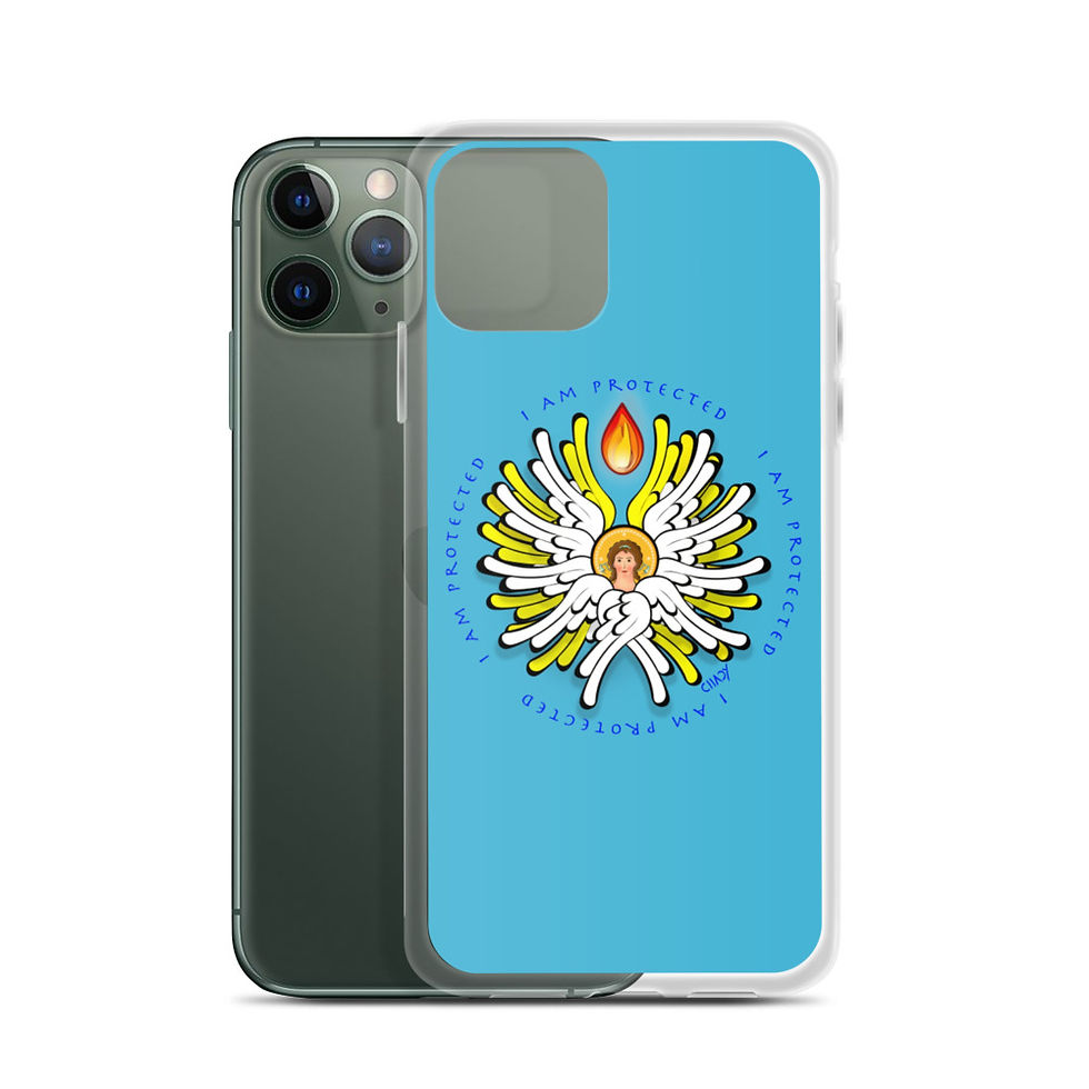 Miniature : Je suis protégé - Ange blanc - Coque et skin iPhone
