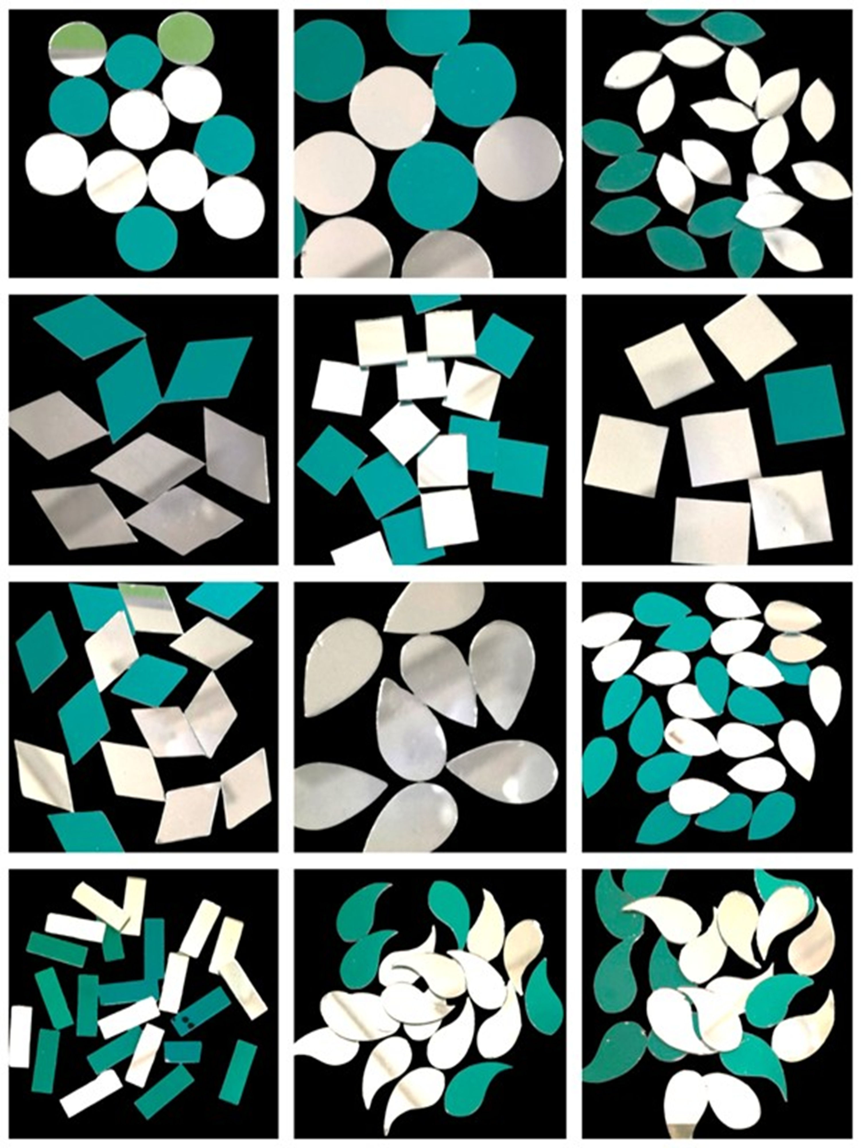 12 Large Shape Mirrors 1200 pcs