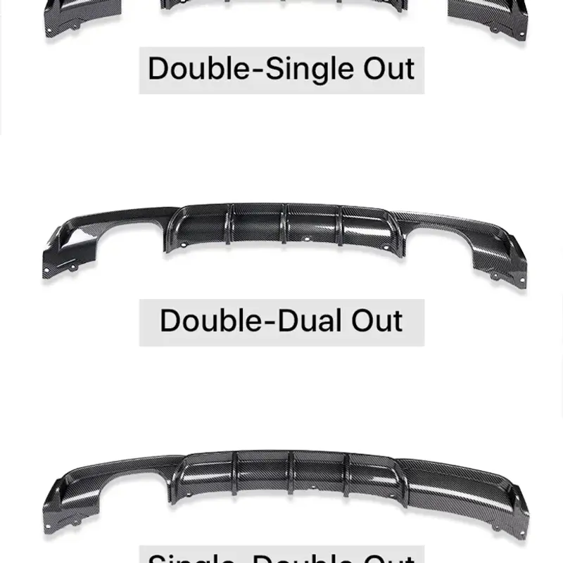 Thumbnail: Carbon Fiber Rear Bumper Lip Diffuser Kit Spoiler For BMW 3 Series F30 F31 F35 2