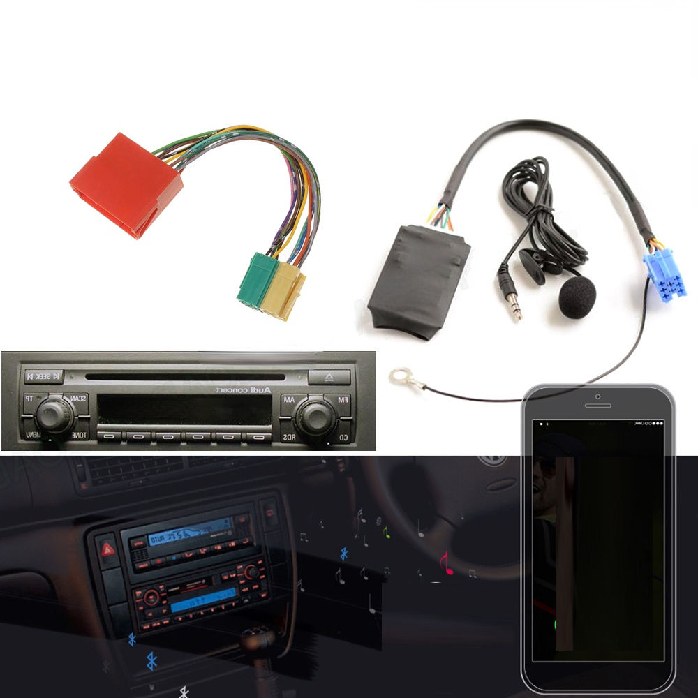 Bluetooth 5.0 AUX Handsfree 8 Pin Adapter A2DP Music Audio Cable For Audi A3 8P