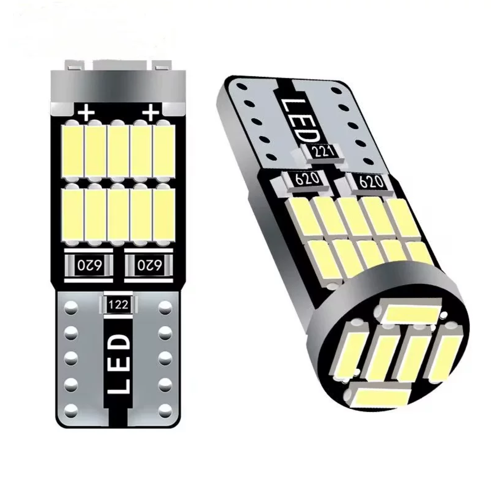 2Pcs T10 W5W LED Bulbs 194 168 3030 SMD LED Car Interior Dome Reading Light Mark