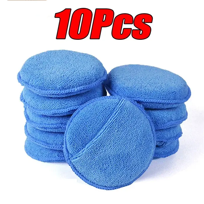 Thumbnail: 10Pcs Car Detailing Applicator Pads Car Care Waxing Polish Sponges Soft Microfib