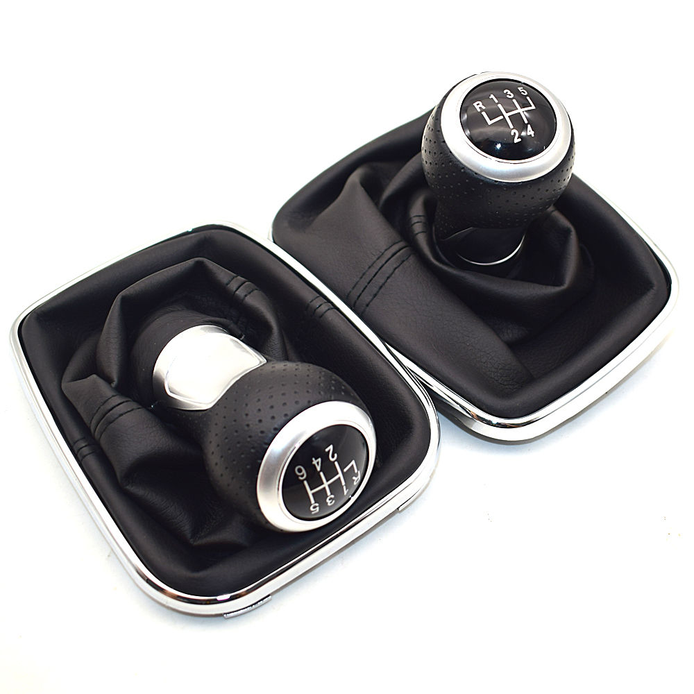 5/6 Speed 12mm Gear Shift Knob Lever Shifter Gaiter Boot For Volkswagen VW Golf