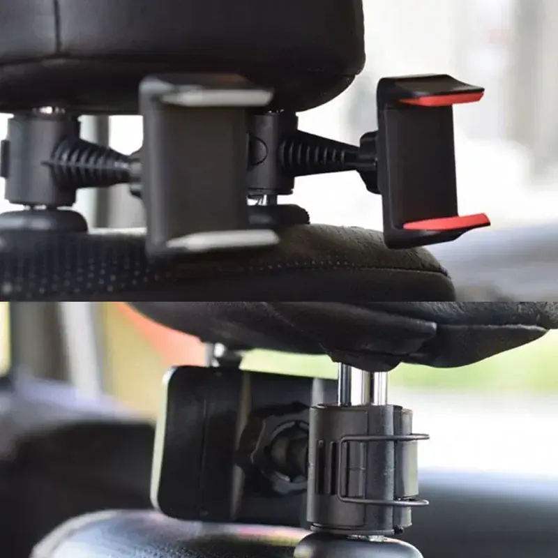 Thumbnail: Car Headrest Phone Bracket 360 Degree Rotation Multi-Function Back Seat Mounts H