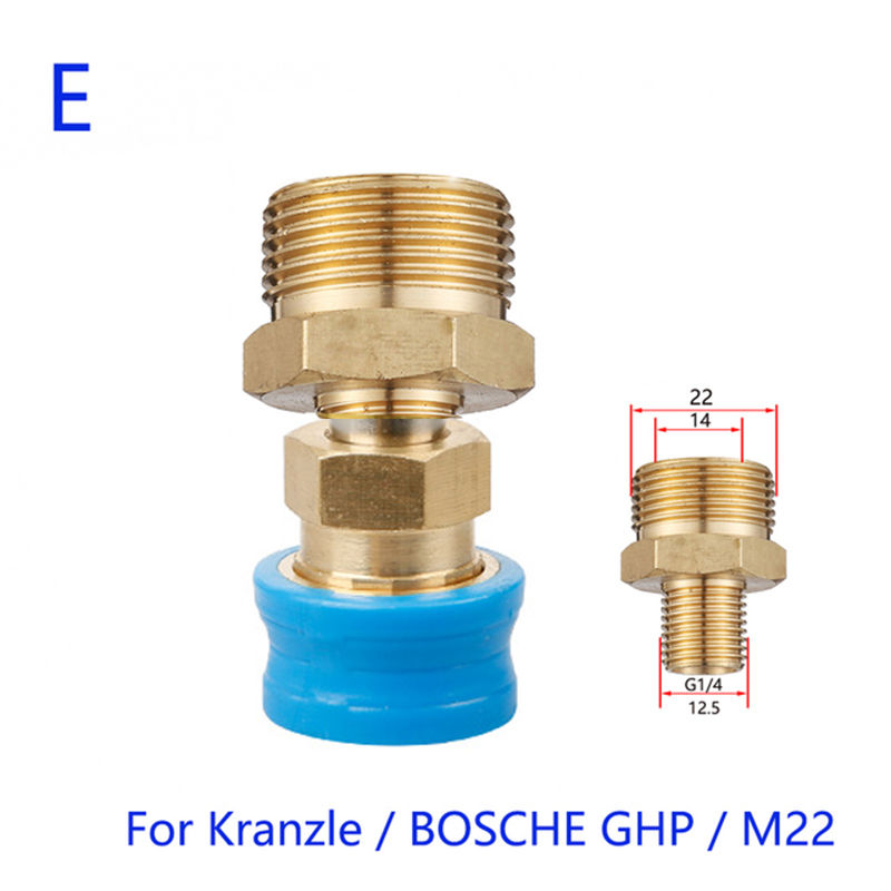 Thumbnail: Pressure Washer Male Adapter 1/4" Quick Release Connector Nozzle For Karcher Nil