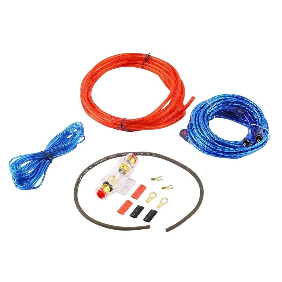 Thumbnail: 1500W Audio Speakers Wiring Kit 8GA Car Power Amplifier Wiring Kit 60 AMP Fuse H