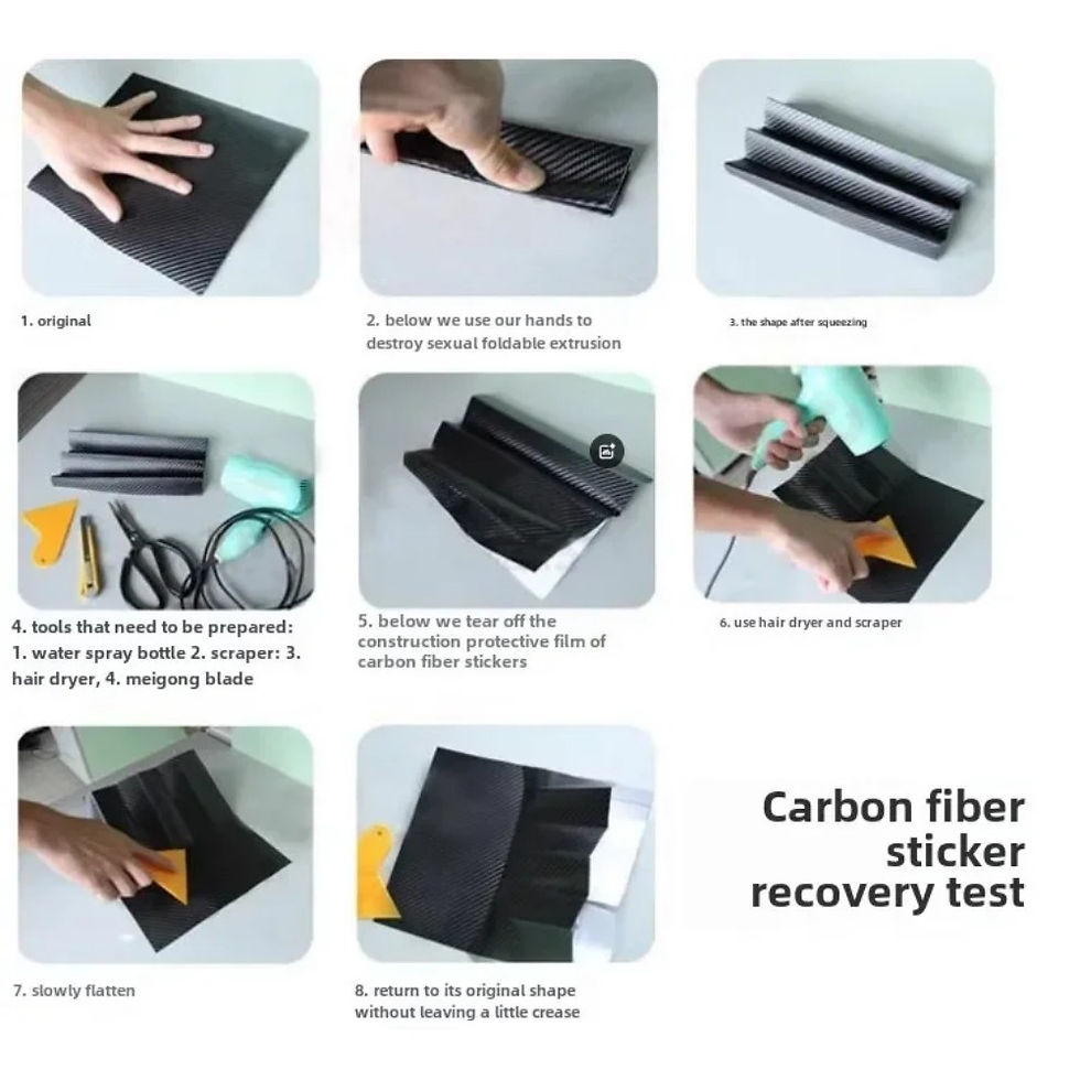 Thumbnail: 3D Carbon Fiber Sticker Paste Car Threshold Protective Film Anti Scratch Waterpr