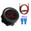 Thumbnail: Car Round Temperature Voltmeter 12-24V Auto Voltage Meter Display Digital Measur