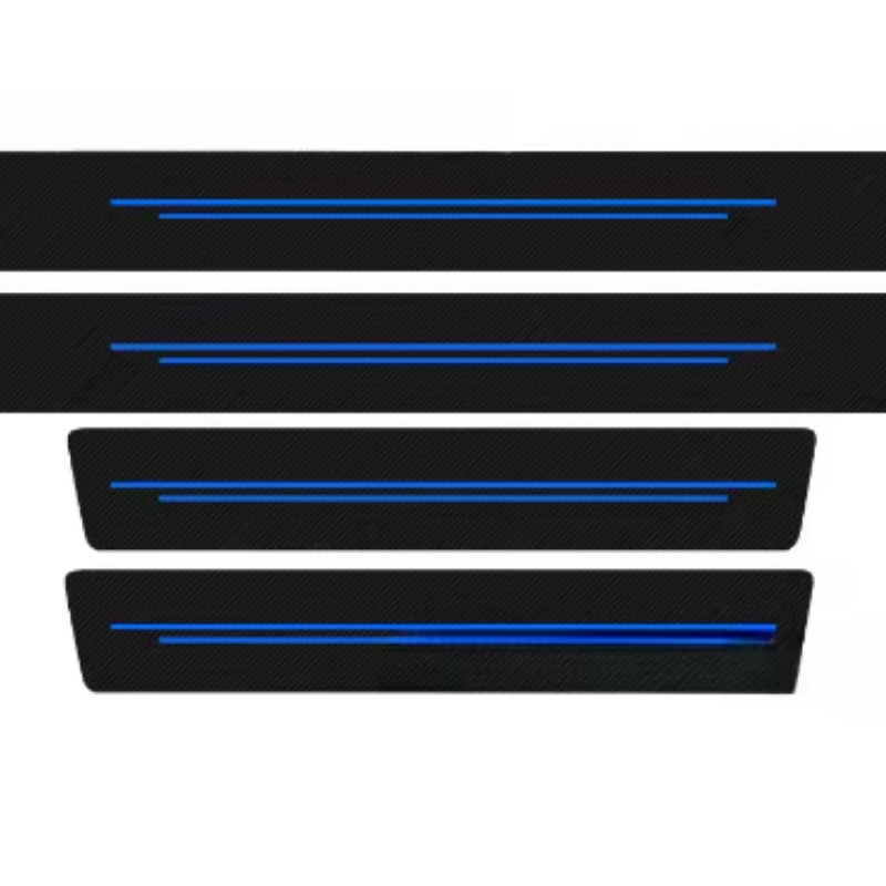 Thumbnail: 4PCS Carbon Fiber Leather Threshold Protector Universal Door Edge Protection Str