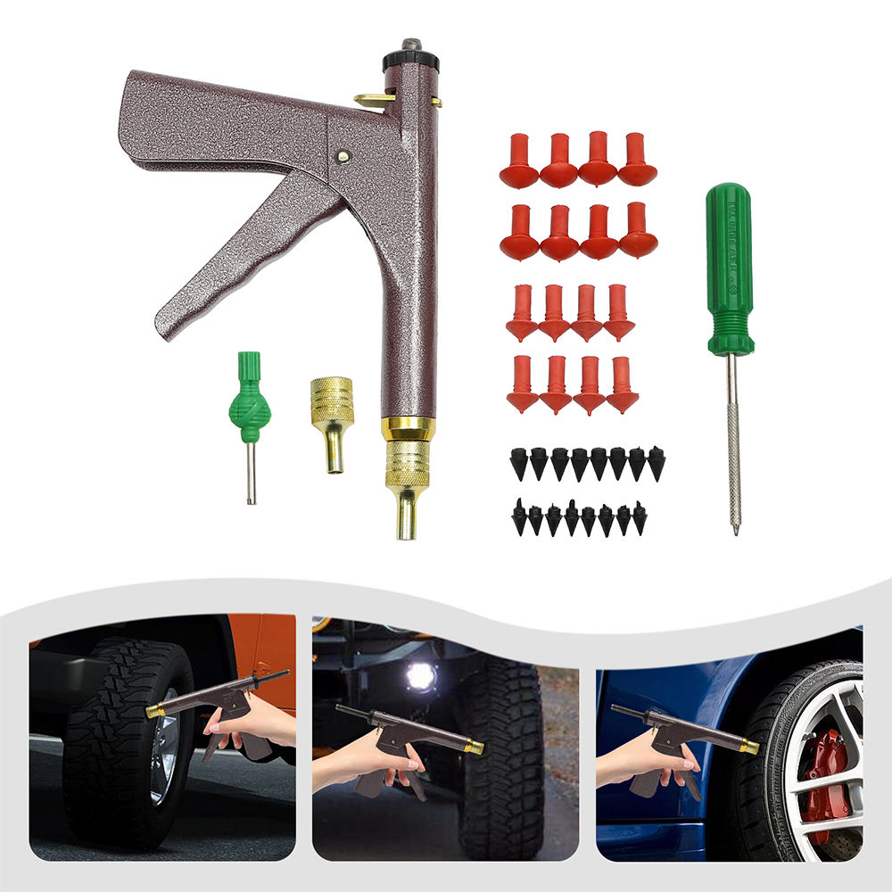 Professional Tire Repair Kit Tubeless Puncture Plug Gun for Car Motorcycle Heavy
