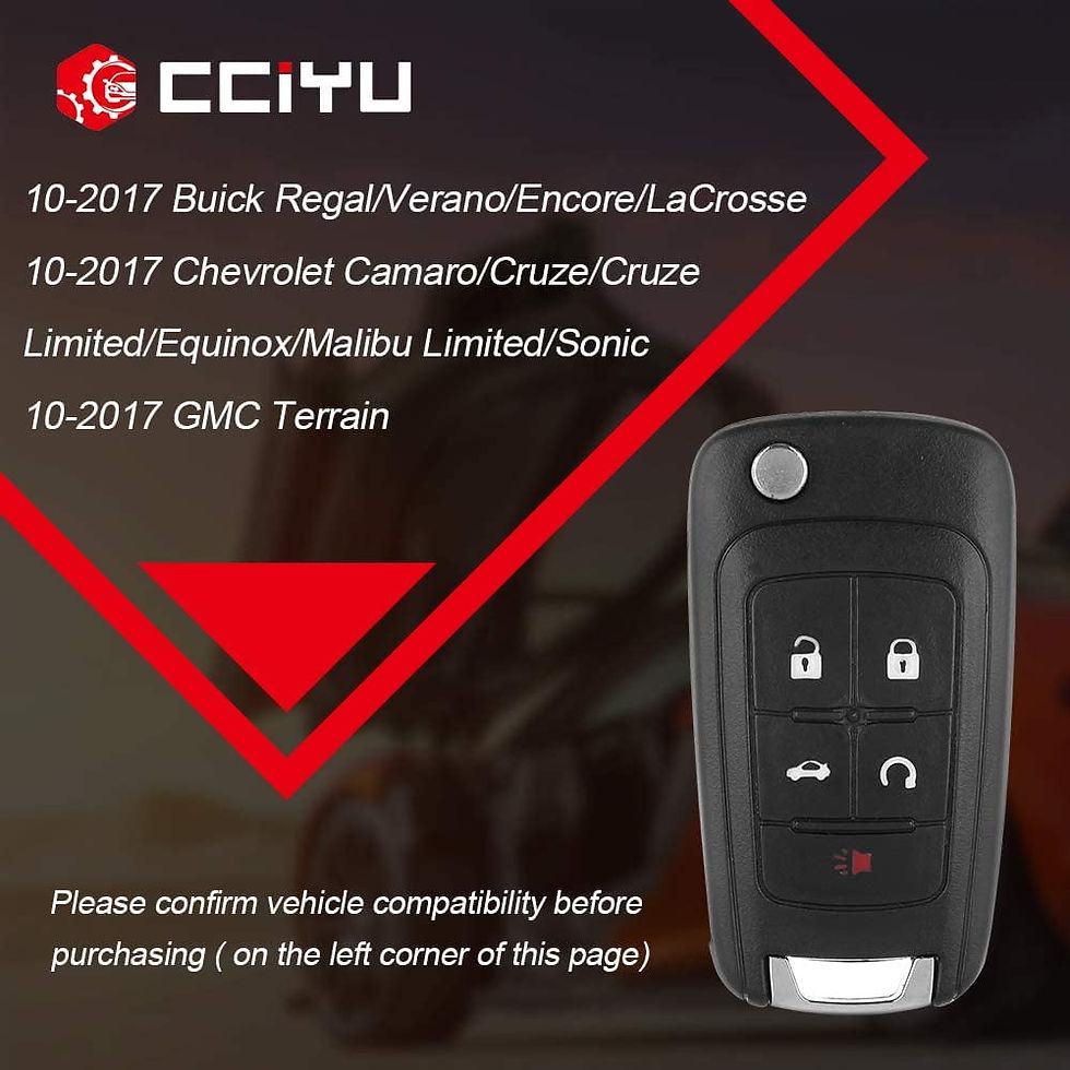Thumbnail: CCIYU X 1 Flip Key Fob with Key Blade (SHELL CASE) 5 buttons Replacement fo..