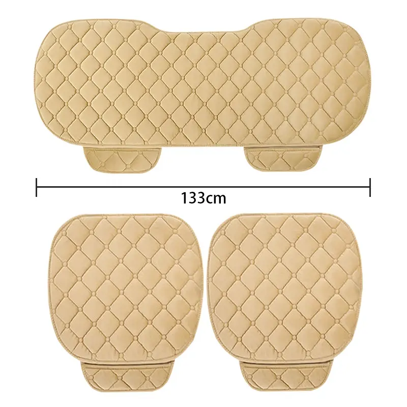 Thumbnail: SEAMETAL Car Seat Cover Gray Ultra-Soft Plush Vehicle Seat Cushion Breathable Sk