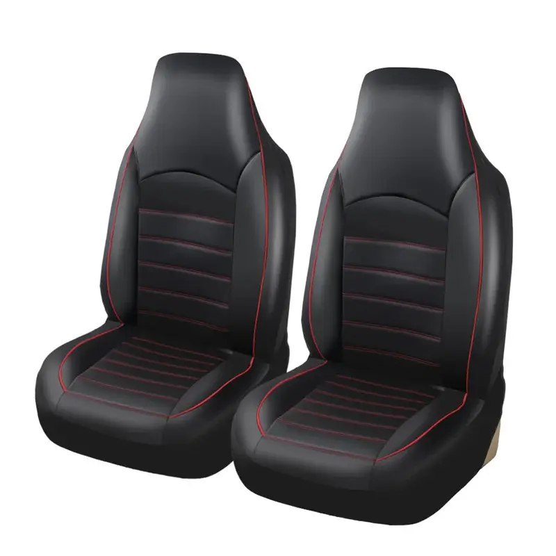 Thumbnail: Faux Leather Car Seat Cover Full Set Airbags Compatible and Split Bench Universa