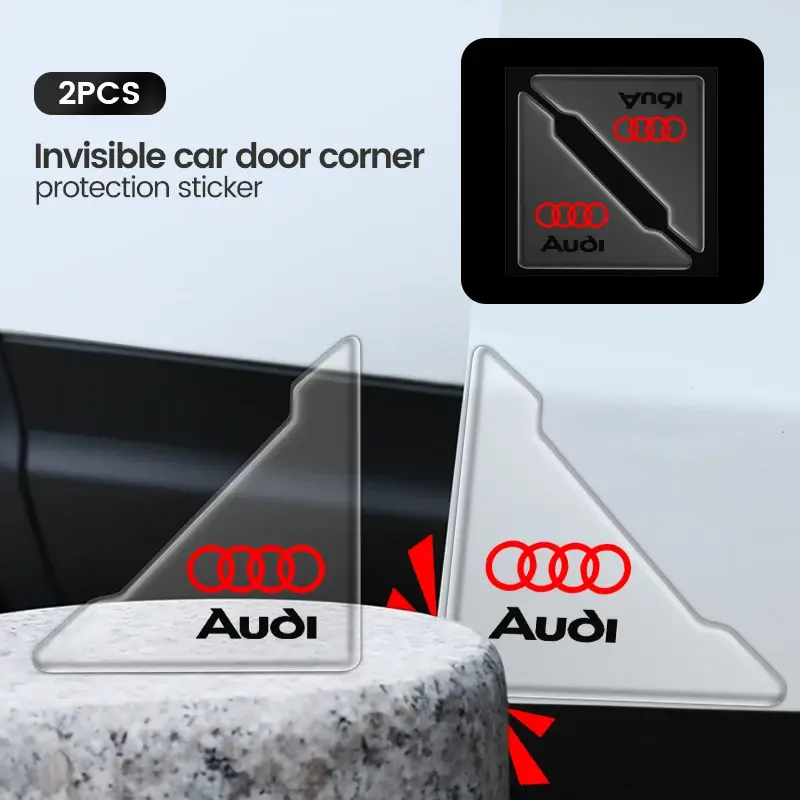 Car Door Corner Protection Decals Stickers Car Styling for Audi Sline S1 S2 TT S