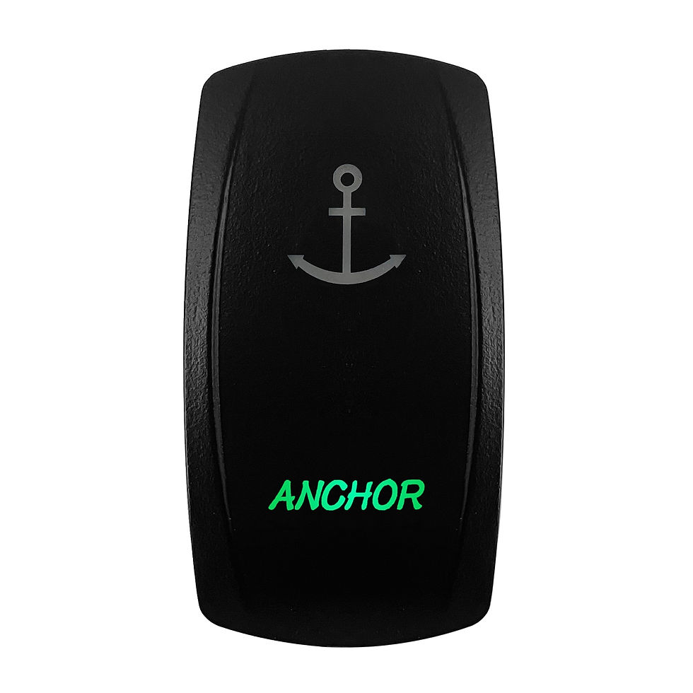 Thumbnail: Boat Car Rocker Switch 12V/24V Waterproof Green Led SPST DPDT 20A for ARB/CARLIN