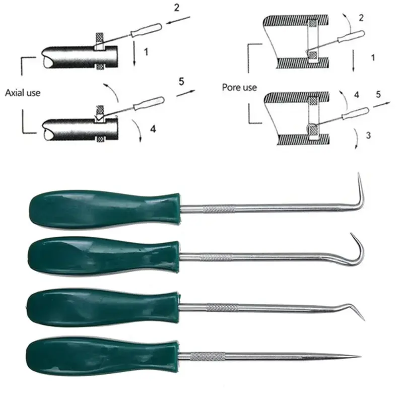 Thumbnail: 4Pcs 135mm Car Auto Vehicle Oil Seal Screwdrivers Set O-Ring Gasket Puller Remov