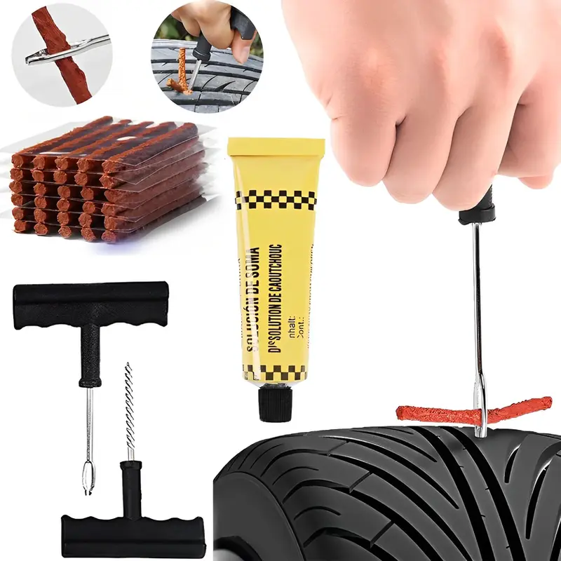 Thumbnail: Car Tire Repair Strip Motorcycle Tubeless Tyre Wheels Puncture Plug Seal Tape Re