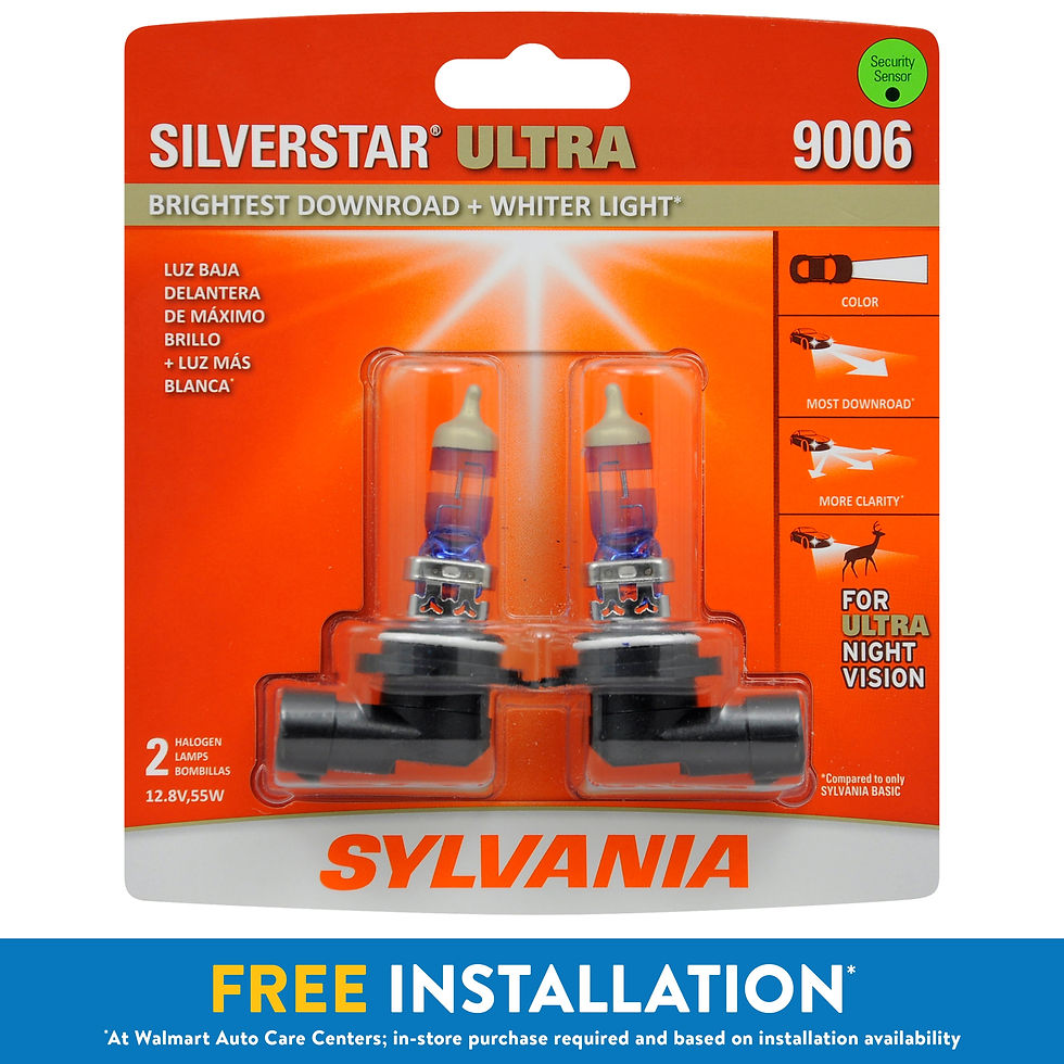 SYLVANIA 9006 SilverStar ULTRA Halogen Headlight Bulb, 2 Pack