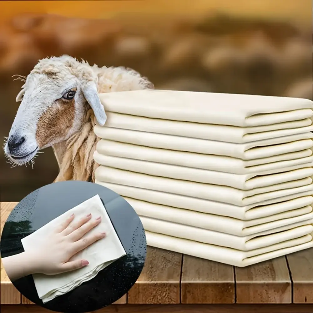 Natural Chamois Leather Car Washing Towels Super Absorbent Car Home Window Glass