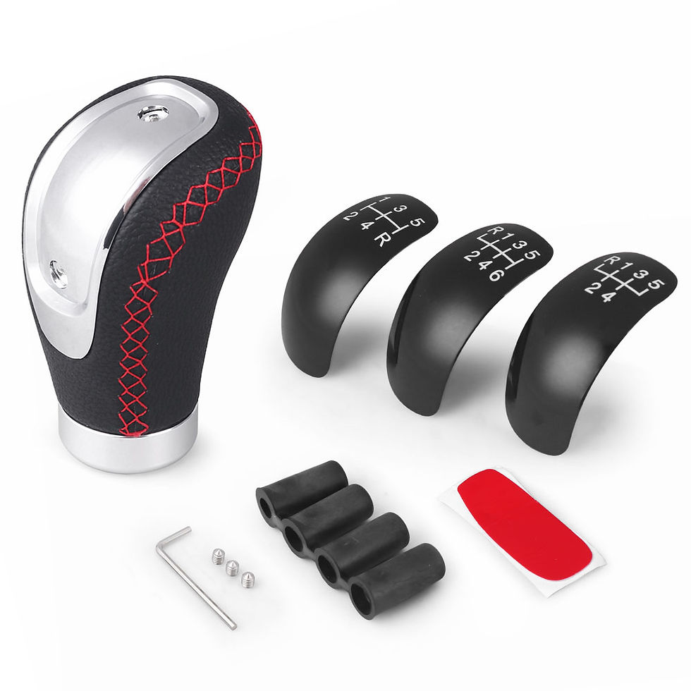 Thumbnail: 5/6 Speed Universal R PU Leather Gear Shift Knob Manual Car Gear Stick Head Shif