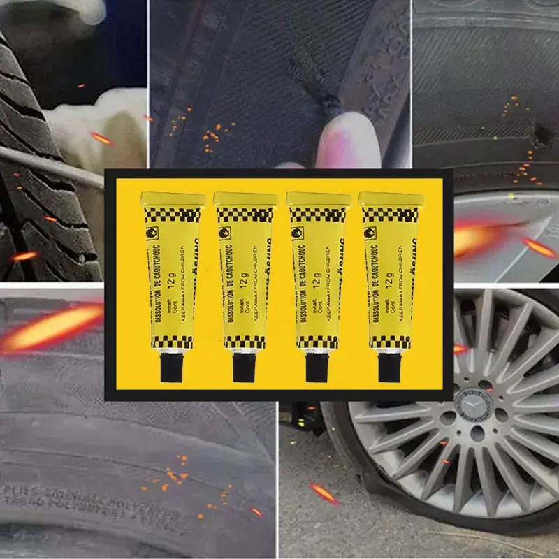 Thumbnail: 1/3/6Pcs Car Tire Repairing Glue Motorcycle Bicycle Tyre Inner Tube Puncture Rep