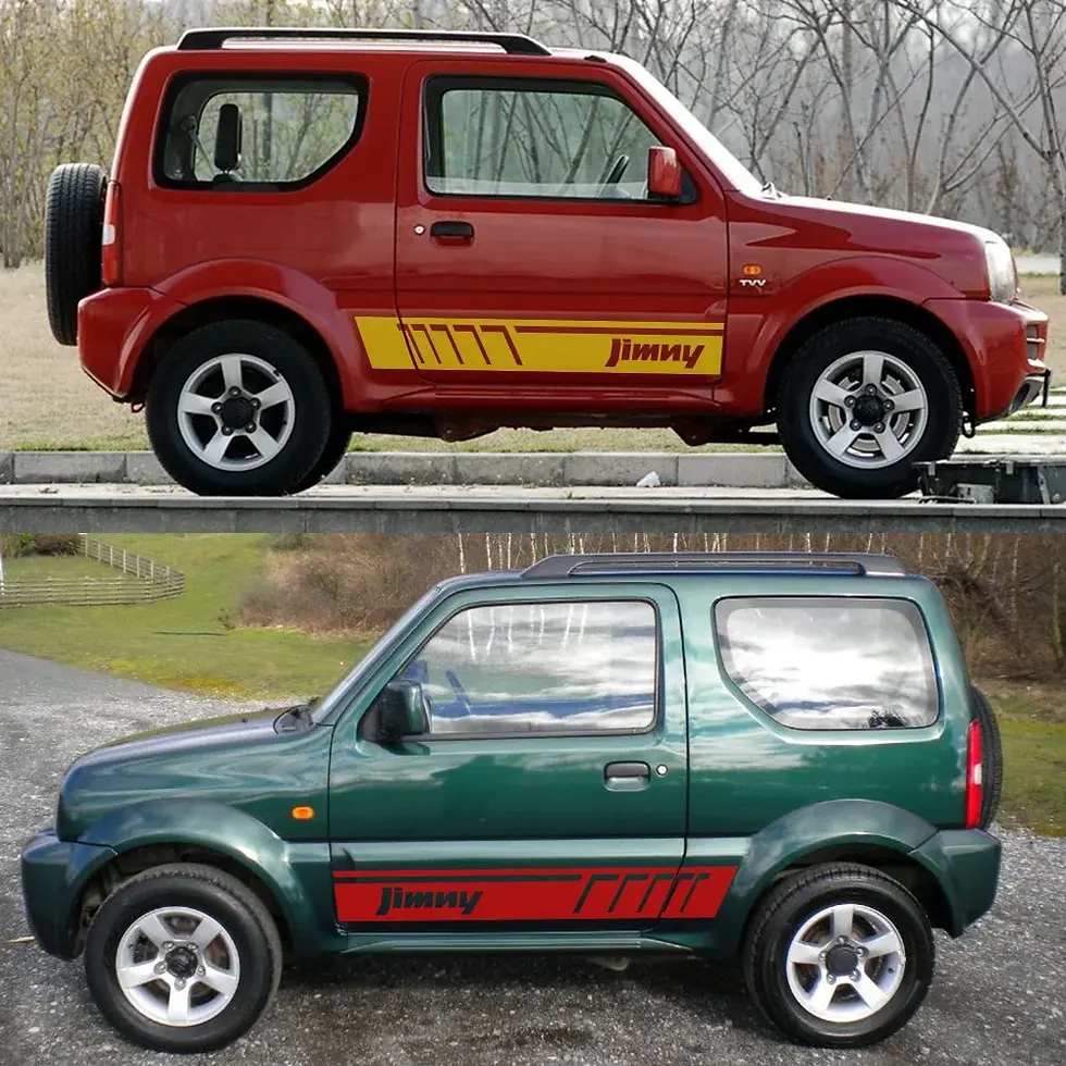 Thumbnail: 2pcs Car Door Both Side Skirt Stickers for Suzuki Jimny Auto Stripe Vinyl Film P