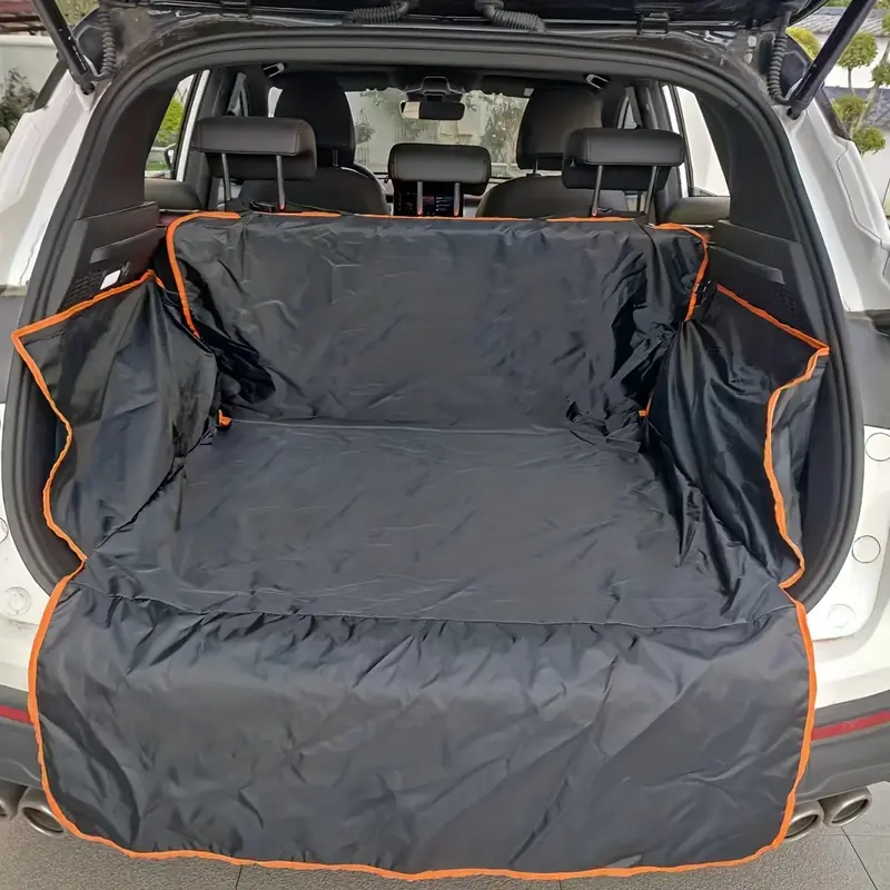 Durable Polyester Auto Trunk Mat for Pets - Non-Slip, Scratch-Resistant, Easy-Cl