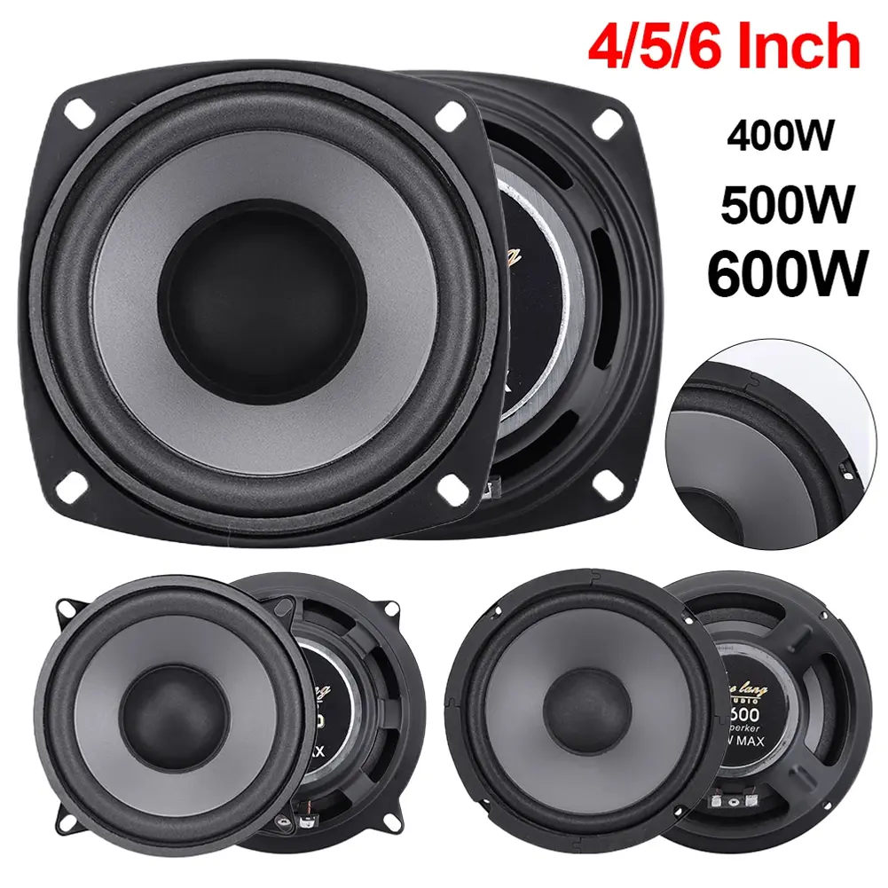 4/5/6 Inch Car Speakers 400/500/600W Car HiFi Coaxial Speaker 2Way Universal Aut