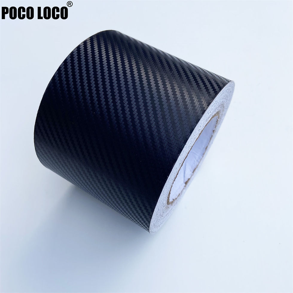 Thumbnail: 3/5/7/10CM 3D Carbon Fiber Car Bumper Door Guard Protection Film Car Door Sill P
