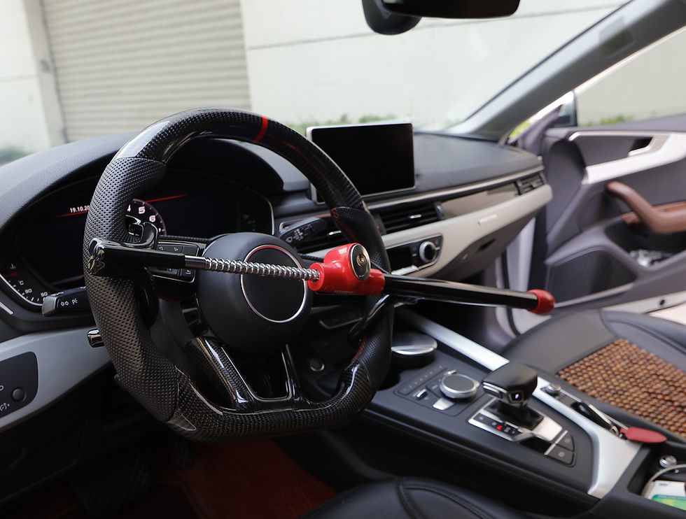 Thumbnail: Anti-Theft Steering Wheel Lock, Red, Black, Model 7867