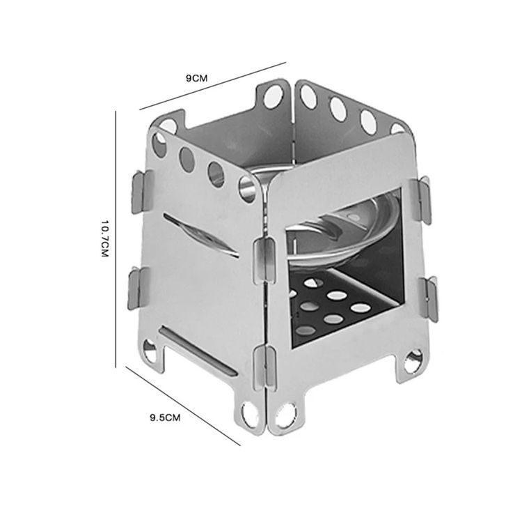 Thumbnail: Camping Furnace Wood Stove Alcohol Stove Stainless Steel Portable Camping Stove