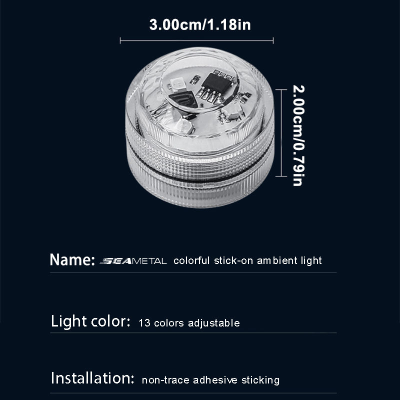 Thumbnail: BLALION Wireless Adhesive LED Car Interior Ambient Light Remote Control Decor Au