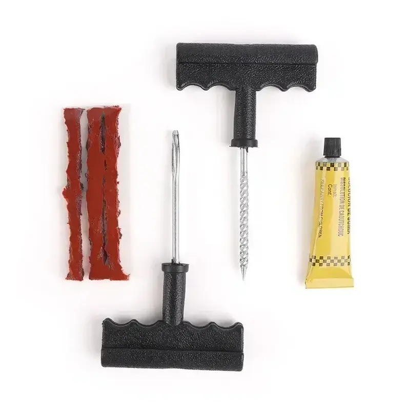 Thumbnail: 1Set Car Tire Repair Tool Kit with Rubber Strips Tubeless Tyre Puncture Studding