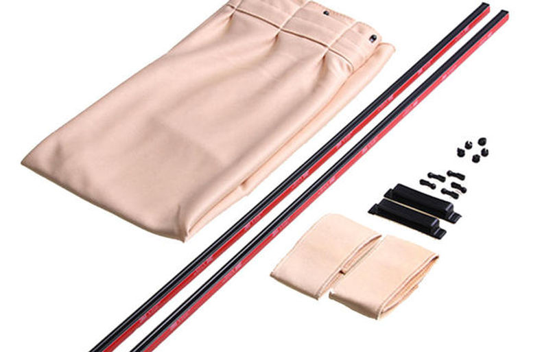 Thumbnail: 1 Pair Stretchable Plastic Rail Car Side/Rear Window Sunshade Curtain Auto Windo