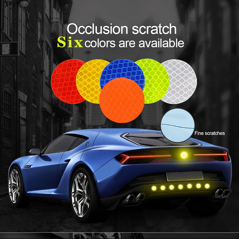 10pcs/set Car Bumper Reflective Safety Strip Stickers Car Circular Reflective St