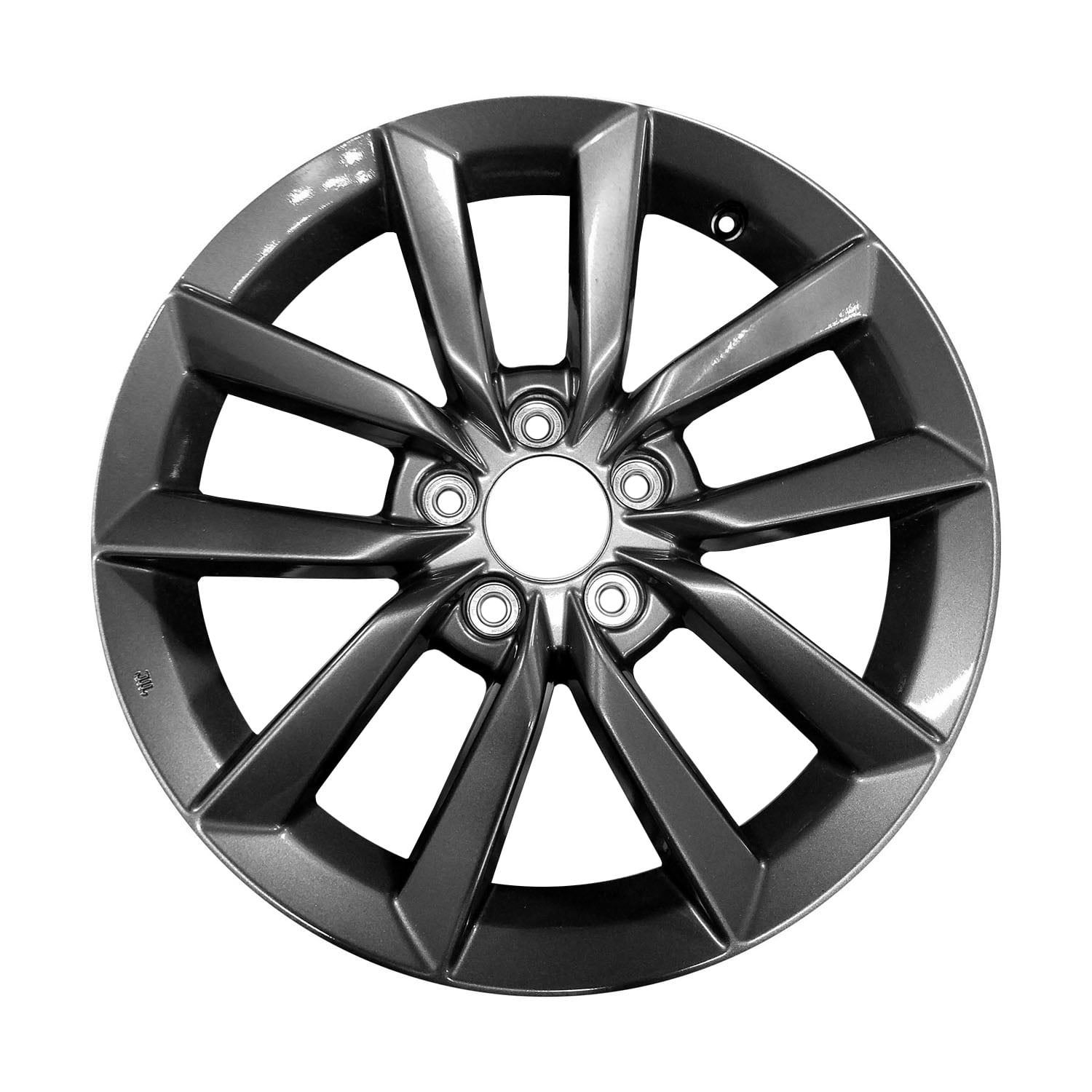 Remanufactured Painted Medium Charcoal Metallic Aluminum Wheel 17 x 7 fits..