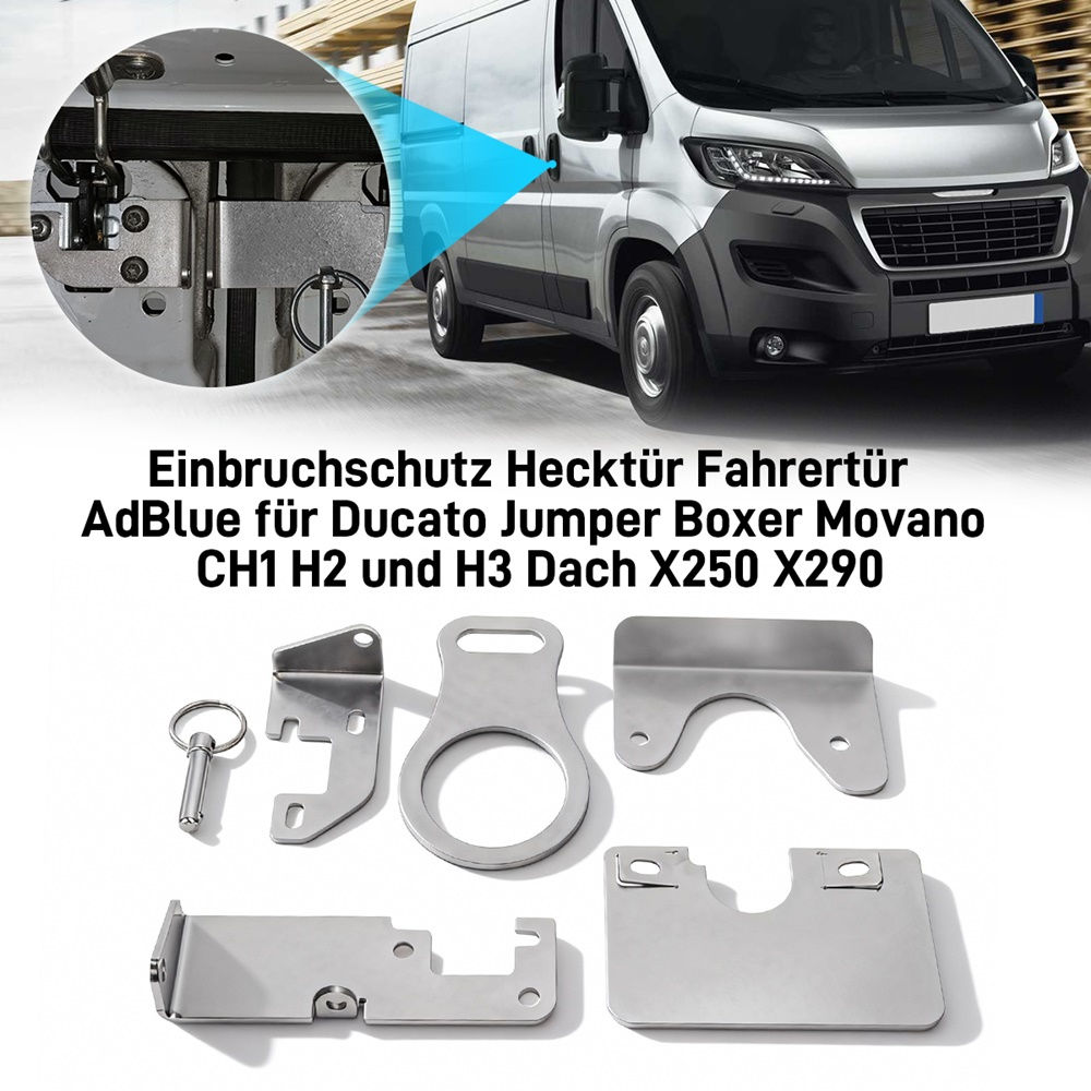 1/2/3/6PCS Rear Door Anti Theft Door Kit For Ducato Jumper Boxer Movano CH1 H2 a