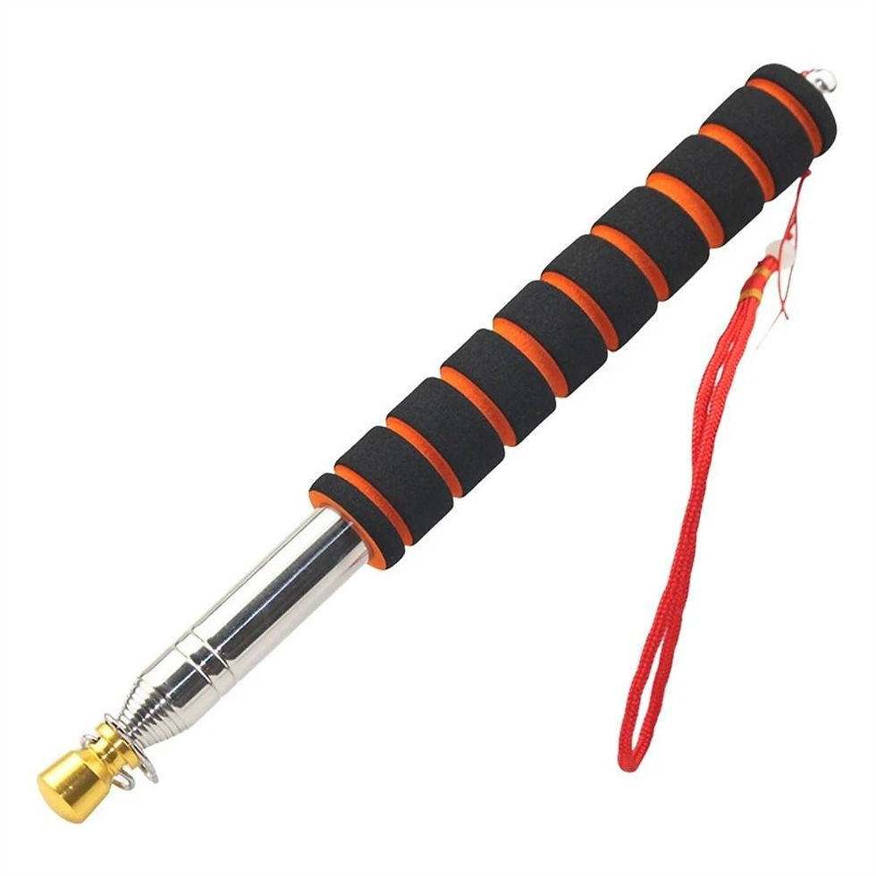 Thumbnail: Tourist Stainless Steel Pole Flag Portable Handheld Telescopic Flag Pole Sponge 