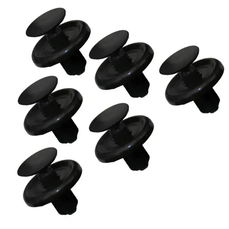 Thumbnail: 50Pcs/100pcs Diameter 7mm Black Plastic Auto Fasteners Rivets Clips Vehicle Car