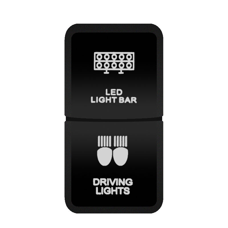 Thumbnail: Orange Led Light Dual Push Button Switch HEATER FAN FRONT REAR DIFF LOCK 12V Car