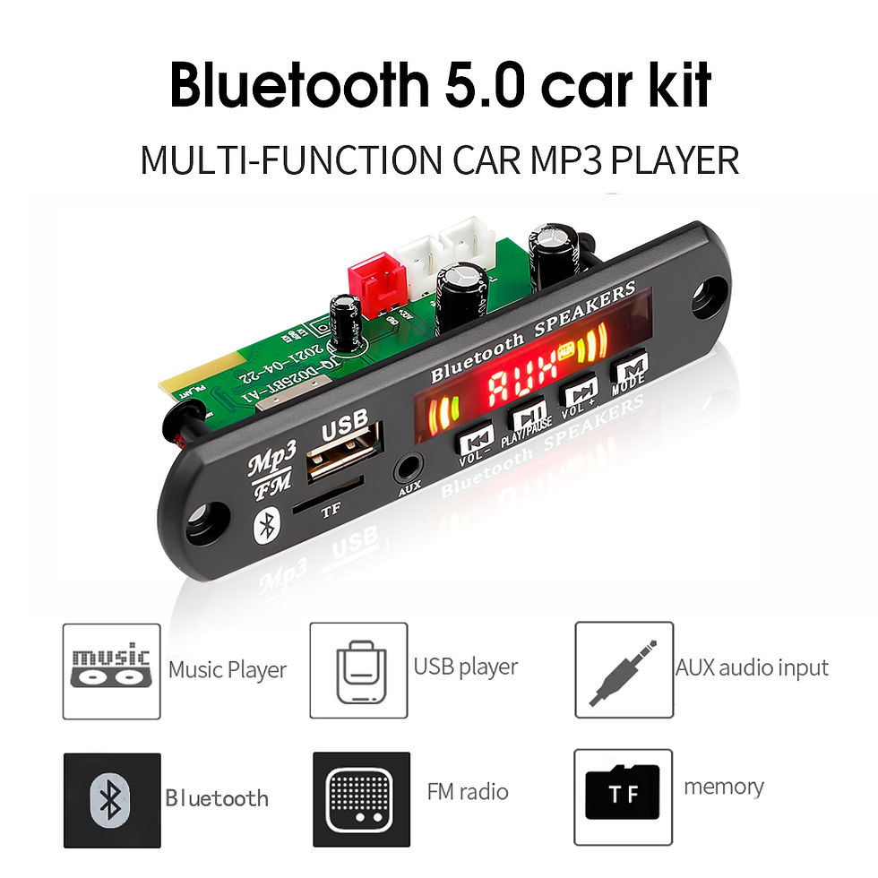 Thumbnail: 2*40W 80W Amplifier Bluetooth MP3 Decoder Board Handsfree mp3 Player 5V-26V 12V