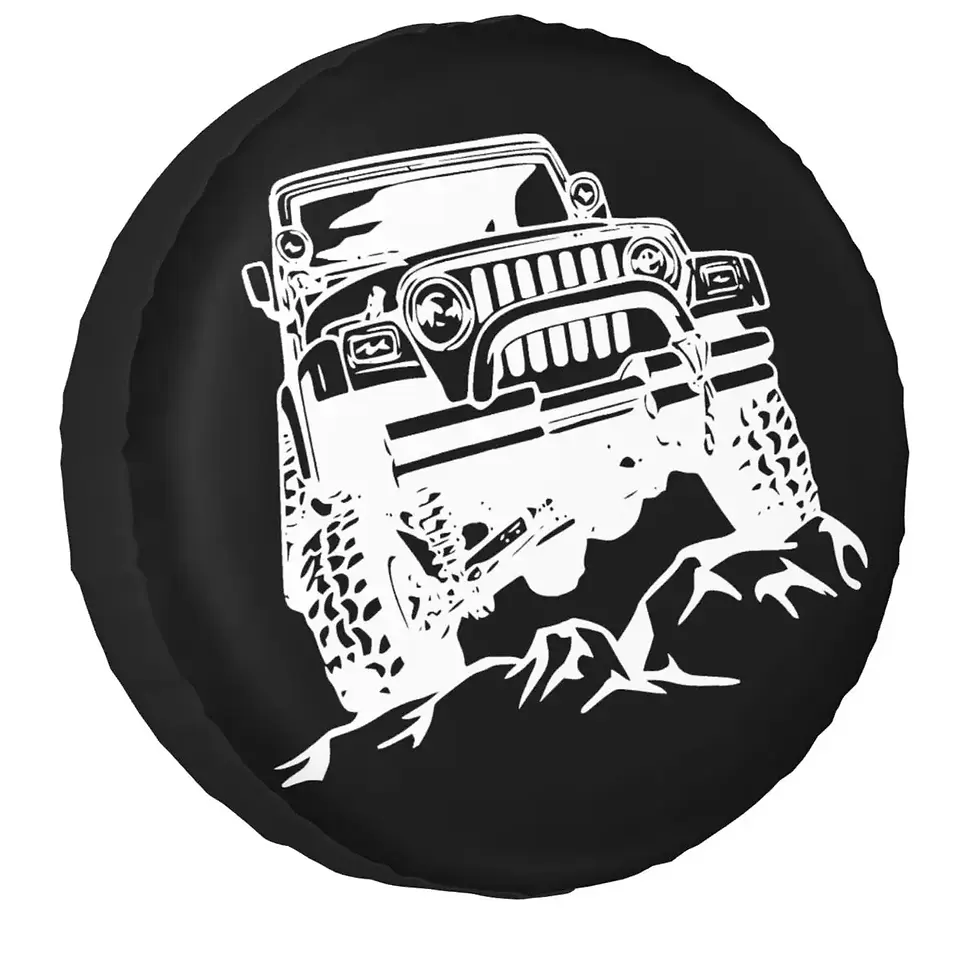 Thumbnail: Custom 4x4 Overland Vehicle Spare Tire Cover Case Bag Pouch Weatherproof Dust-Pr