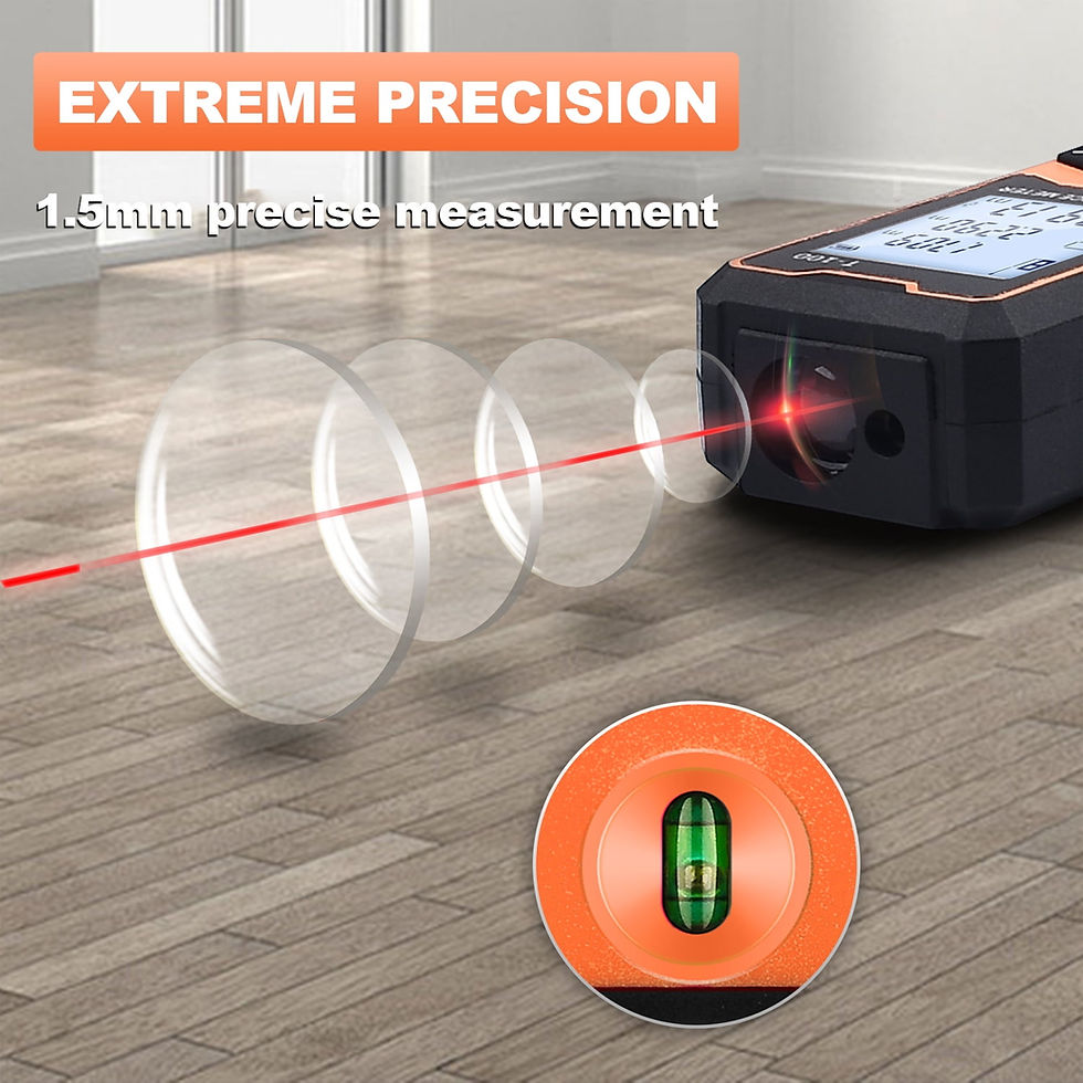 Thumbnail: GOXAWEE Laser Measure, 328Ft Digital Laser Distance Meter with Bubble Level..