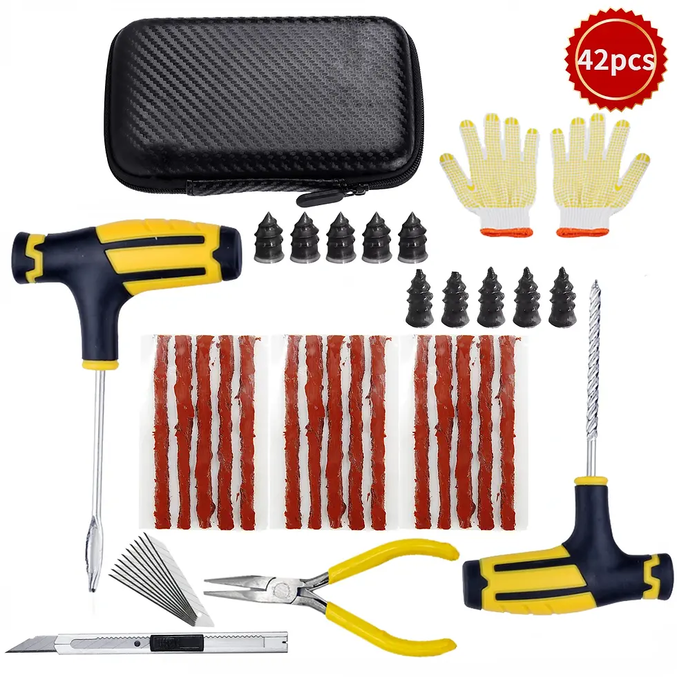 Thumbnail: New Car Tire Repair Tool Kit Studding Tool Auto Bike Puncture Plug Garage Needle